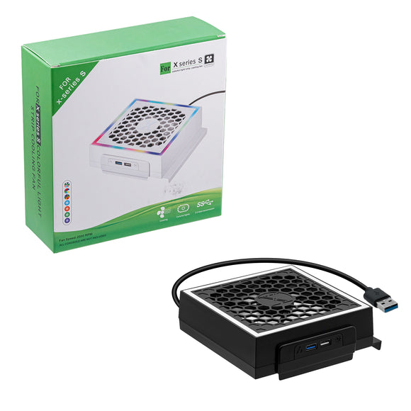 Cooling Fan with RGB LED for Xbox Series S-White(XSS-868)