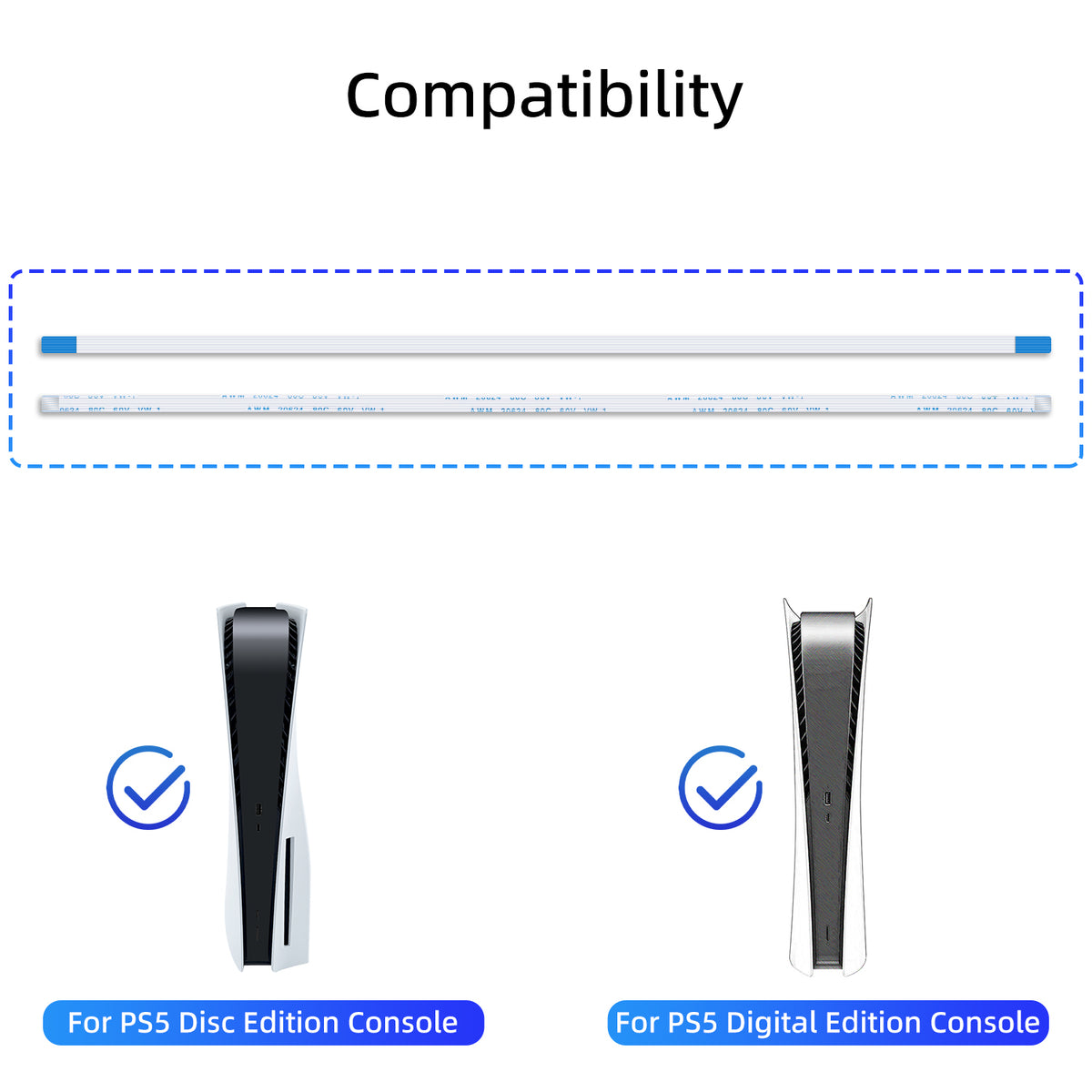 6-Pin Display Light Panel Ribbon Cable for PS5 Console