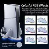 DOBE Multifunctional RGB Charging Dock for PS5 Slim-White(TP5-3528)