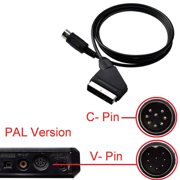 RGB Scart Cable for Sega Genesis 1 PAL (C Plug)