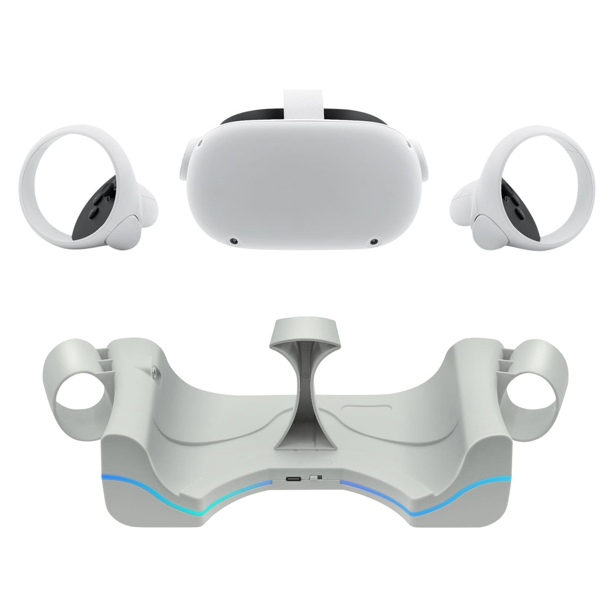 Wall Mount Charging Dock for Oculus Quest 2 Helmet - White (ZY-36