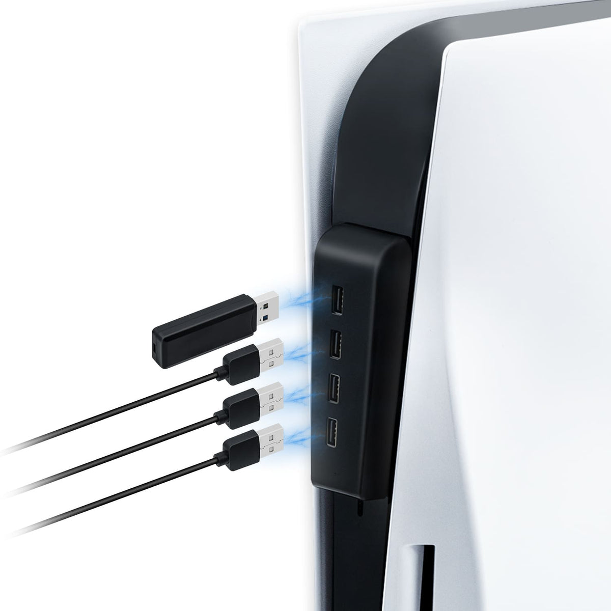 DOBE 4 Ports USB Hub for PS5 Slim Disc/Digital Edition-Black(TP5-3556) –  SupremeGameGear