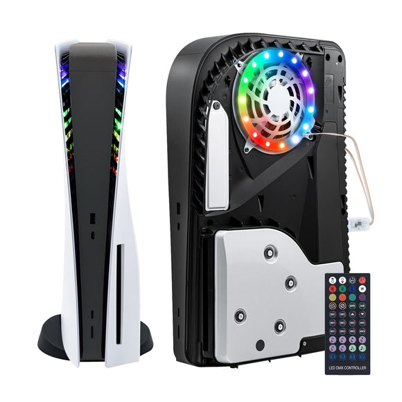 8-Color RGB LED Light Strip with Remote Control for PS5/PS5 Slim Console