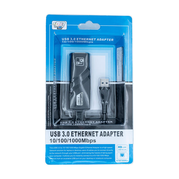 USB 3.0 Ethernet Adapter 10/100/1000Mbps for Windows/MacOS/Linux/Chrome OS