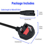 1.8M AC Power Cord for PS5/PS4/PS3/PS2/PS1/XBOX ONE/XBOX ONE S/XBOX ONE X/XBOX SERIES X/XBOX SERIES S - UK Plug