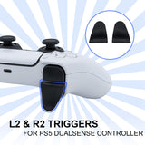 L2 R2 Extended Trigger Pack for PS5 Controller - Black
