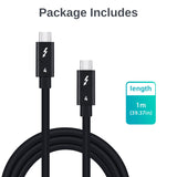 1 Meter Thunderbolt 4.0 USB-C Cable for Mobile Phone/Macbook/Ipad