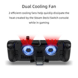 JYS LED Cooling Fan with Kickstand for Steam Deck/Nintendo Switch/Switch OLED - Black (JYS-SD006)