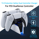 Honcam Tri-Protection Safety Dual Controller Charger for PS5 DualSense Controller