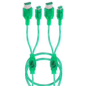 4 In 1 Controller Connect Cable for Nintendo Gameboy Color/Game Boy Pocket-Transparent Green