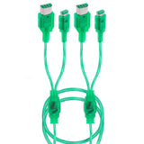 4 In 1 Controller Connect Cable for Nintendo Gameboy Color/Game Boy Pocket-Transparent Green