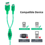 4 In 1 Controller Connect Cable for Nintendo Gameboy Color/Game Boy Pocket-Transparent Green