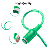 4 In 1 Controller Connect Cable for Nintendo Gameboy Color/Game Boy Pocket-Transparent Green