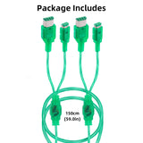 4 In 1 Controller Connect Cable for Nintendo Gameboy Color/Game Boy Pocket-Transparent Green