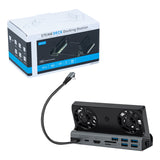 10 in 1 Docking Station with Dual Cooling Fan for Steam Deck-Gray(V262)