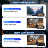10 in 1 Docking Station with Dual Cooling Fan for Steam Deck-Gray(V262)