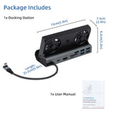10 in 1 Docking Station with Dual Cooling Fan for Steam Deck-Gray(V262)