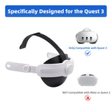 iPlay Adjustable Head Strap for Oculus Quest 3-White(HBV-456)