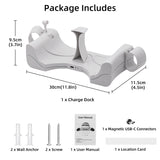 Wall Mount Charging Dock for Oculus Quest 3 Helmet - White (ZY-69)
