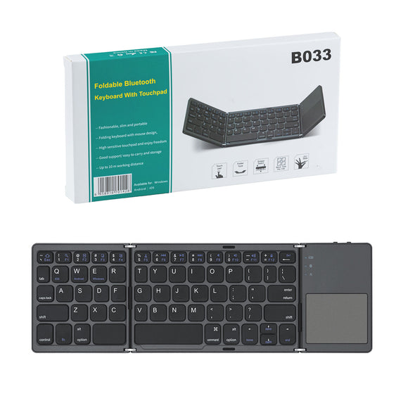 Universal Foldable Wireless Keyboard with Touchpad for Tablet/Mobile Phone/PC
