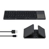 Universal Foldable Wireless Keyboard with Touchpad for Tablet/Mobile Phone/PC
