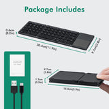 Universal Foldable Wireless Keyboard with Touchpad for Tablet/Mobile Phone/PC