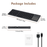 Universal Foldable Wireless Keyboard with Touchpad for Tablet/Mobile Phone/PC