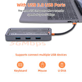 10 In 1 USB-C Hub for Laptop/MacBook/iPad Pro/MacBook Air/Chromebook/Tablet/Mobile Phone-Transparent (SW10V-Pro)