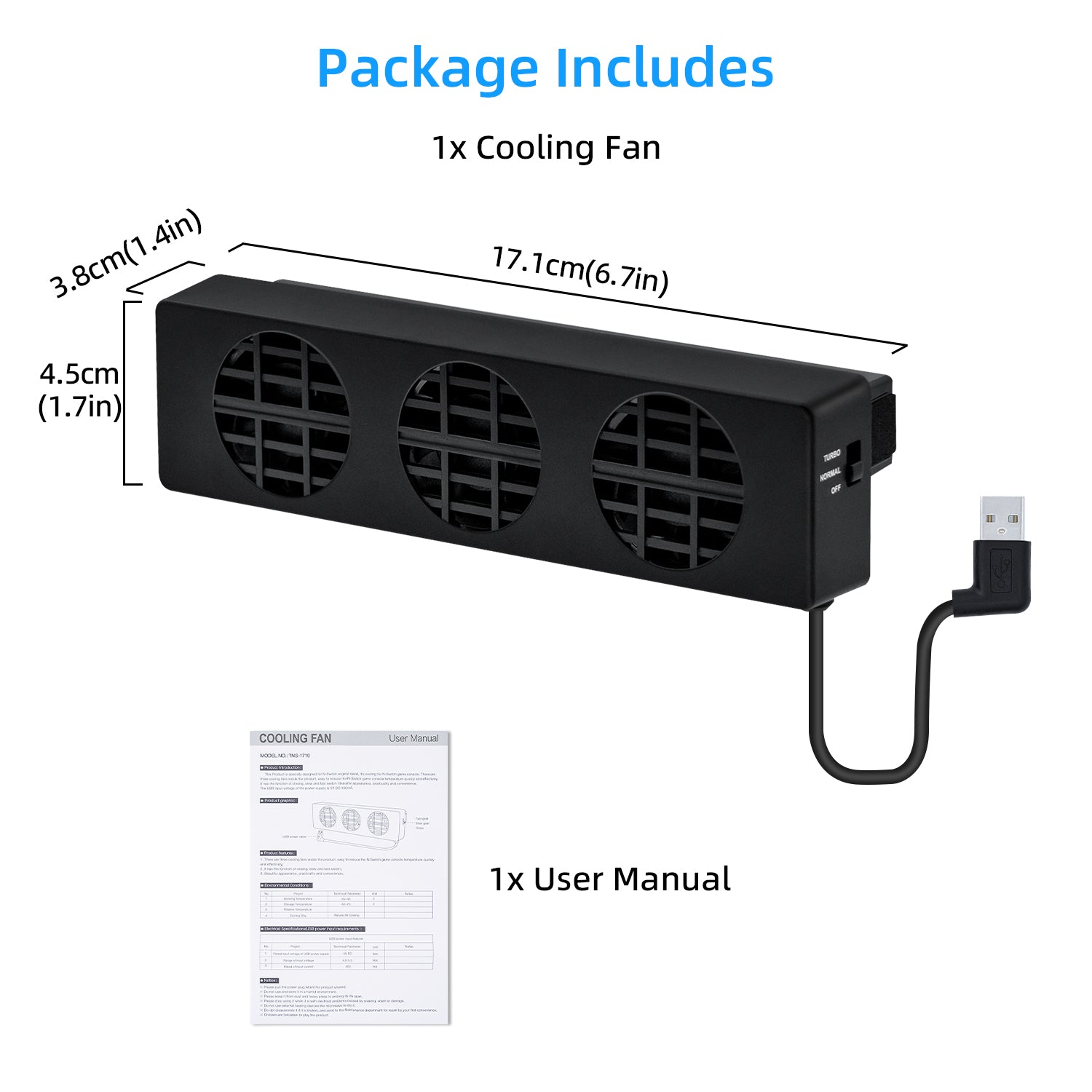 DOBE Cooling Fan for Nintendo Switch - Black (TNS-1719