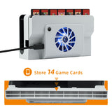 DOBE Dock Cooling Fan with Game Card Storage for Nintendo Switch OLED-White (TNS-1155)