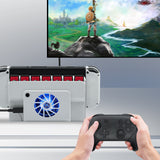 DOBE Dock Cooling Fan with Game Card Storage for Nintendo Switch OLED-White (TNS-1155)