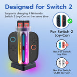 JYS Charging Dock for Nintendo Switch 2 Joy-Con Controllers-Black(JYS-NS2279)