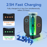 JYS Charging Dock for Nintendo Switch 2 Joy-Con Controllers-Black(JYS-NS2279)