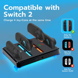 DOBE RGB Charging Dock for Nintendo Switch 2 Joy-Con Controllers-Black(TNS-3160)