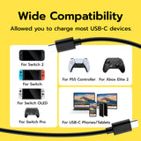 Mcbazel DOBE 1.5-Meter Charging Cable For NS2/Nintendo Switch OLED/PS5/XBOX -Black(TNS-5166)