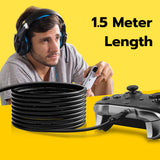 Mcbazel DOBE 1.5-Meter Charging Cable For NS2/Nintendo Switch OLED/PS5/XBOX -Black(TNS-5166)