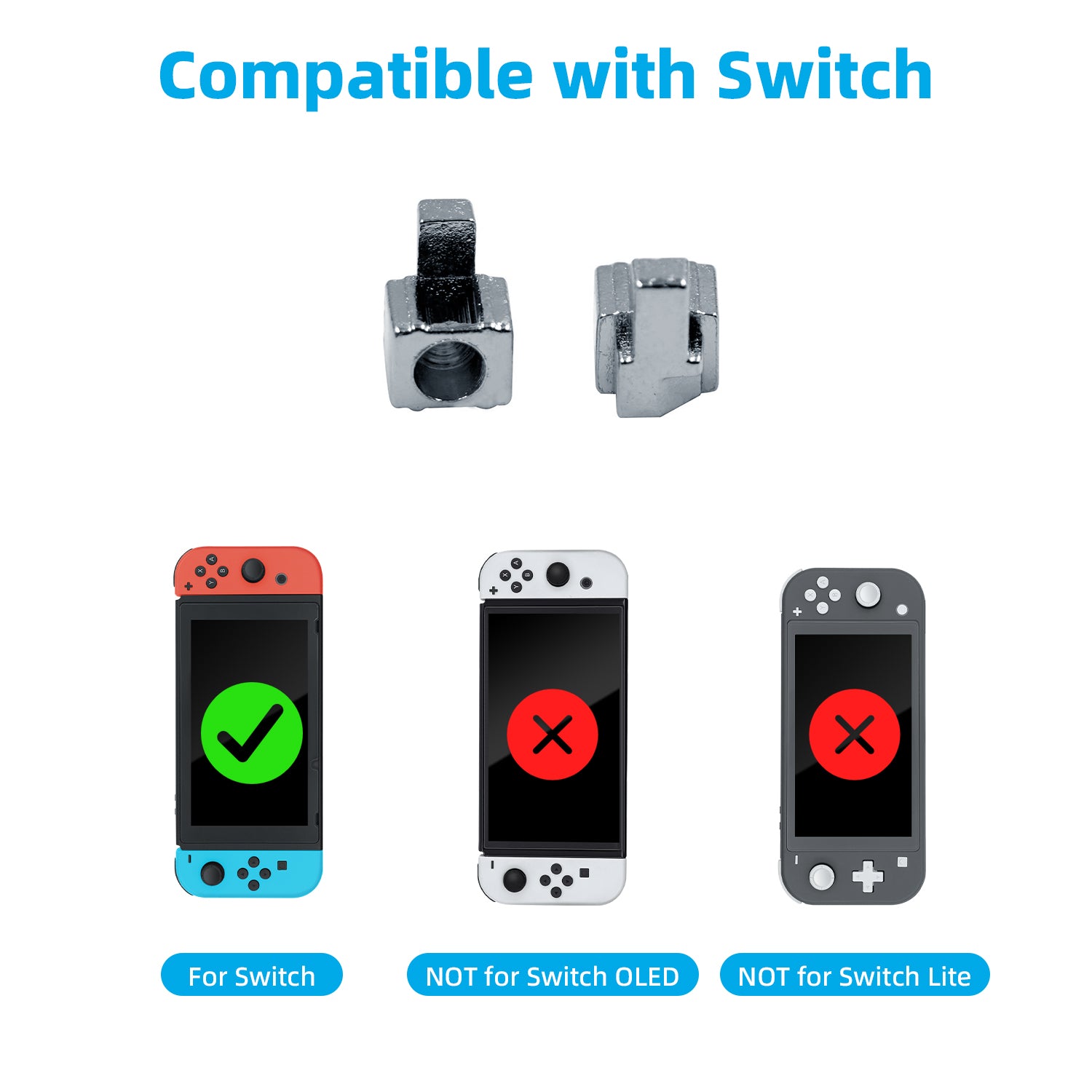 Metal L/R Slider Buckle Lock Set for Nintendo Switch Joy-Con