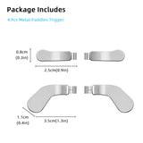 4 Pcs Metal Paddles Trigger for Xbox Elite/Xbox Elite 2 Controller-Silver