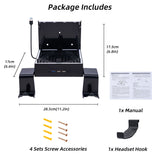Wall-mounted Color Changing Cooling Stand with 3 Hooks for Xbox Series X-Black(SY-XSX-898)