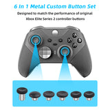 6 In 1 Metal Custom Button Set for Xbox One Elite Series 2 Controller-Black