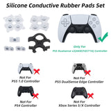 Silicone Conductive Rubber Pads Set for PS5 Controller 2.0-White