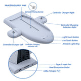 DOBE Multifunctional RGB Charging Dock for PS5 Slim-White(TP5-3528)