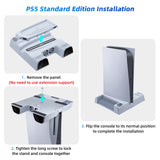 DOBE Multifunctional Charging Dock with Disc Storage for PS5/PS5 Slim-White (TP5-3532B)