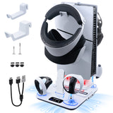 DOBE Multifunctional Cooling Charging Stand for PS5 Pro/PS5/New PS5/PS VR2 Controller-White (TP5-3550)