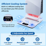 DOBE Multifunctional Cooling Charging Stand for PS5/New PS5/PS VR2 Controller-White (TP5-3550)