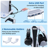 DOBE Multifunctional Cooling Charging Stand for PS5 Pro/PS5/New PS5/PS VR2 Controller-White (TP5-3550)
