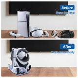 DOBE Multifunctional Cooling Charging Stand for PS5 Pro/PS5/New PS5/PS VR2 Controller-White (TP5-3550)