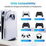 JYS 2 Pack Controller and Headset Hanger Mount for PS5/New PS5-White(JYS-P5180)