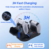 PGTECH Multifunctional Charging Dock with Disc Rack for PS5 Slim Disc/Digital Edition-Black(GP-521)