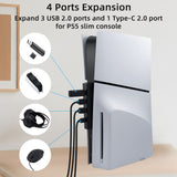 DOBE 4 Ports USB Hub for PS5 Pro for PS5 Slim Disc/Digital Edition-Black(TP5-3556)
